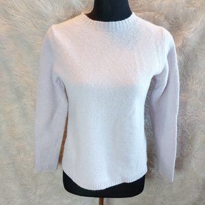 Hekla&Co Women's Cream Merino Wool Blend Sweater Siz L Made in Italy